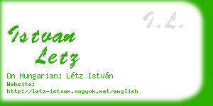 istvan letz business card